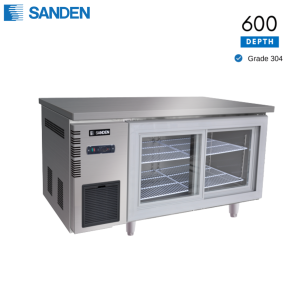 Bàn Mát Inox Sanden Cửa Kính SCC-1503GL Dung Tích 320 Lít, Sâu 600mm