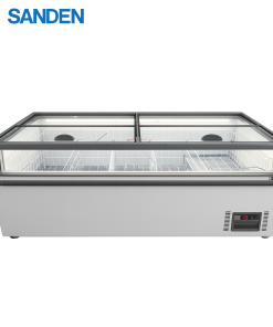 Tủ Đông Trưng Bày Kính Phẳng Sanden SNL-2105G, Dung Tích 900 Lít
