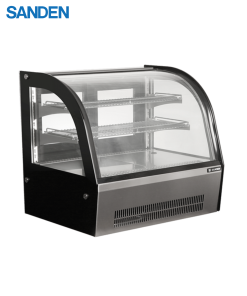 Tủ Bánh Sanden Mini Kính Cong Để Bàn SKC-0120G