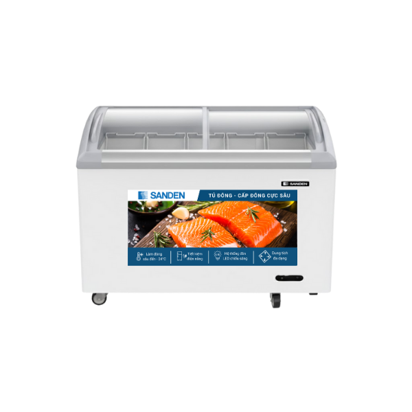 Tủ đông nằm cửa kính